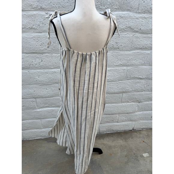 Reformation Elliott Lagenlook 100% linen striped summer dress size small - Picture 2 of 6